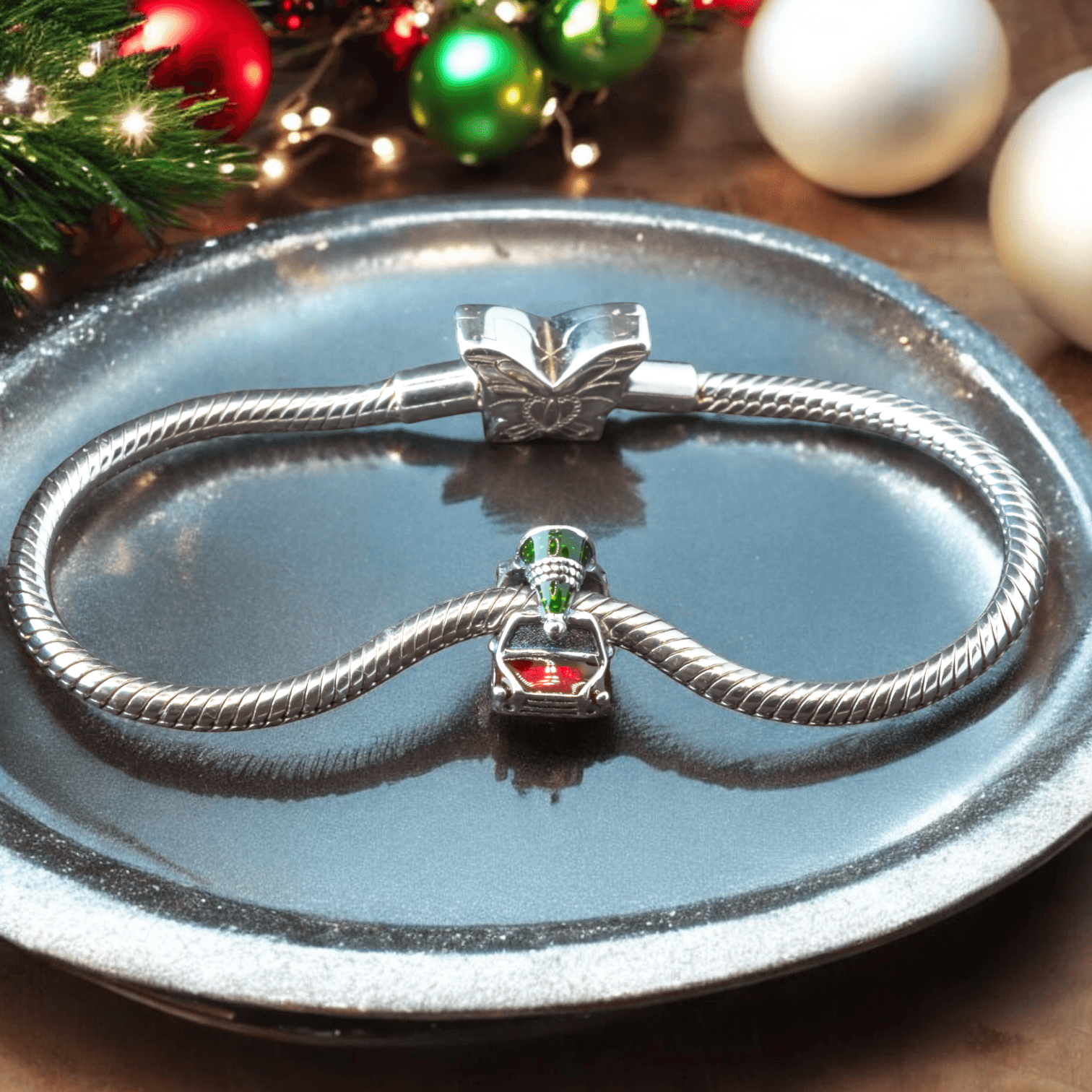 Charms Świąteczny Samochód X max srebro  zawieszka Boże Narodzenie