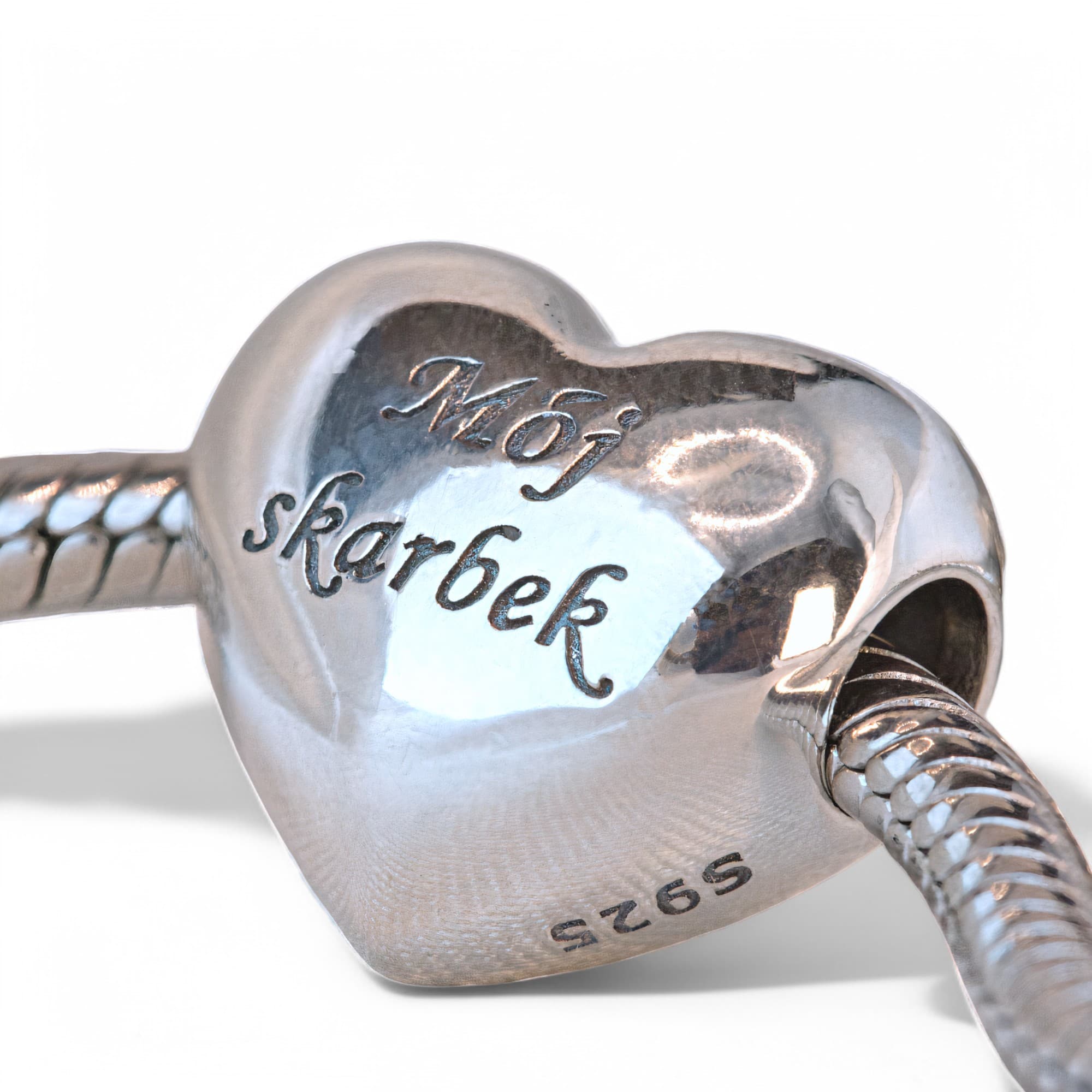 Charms MÓJ SKARBEK prezent dla ukochanej srebro 925