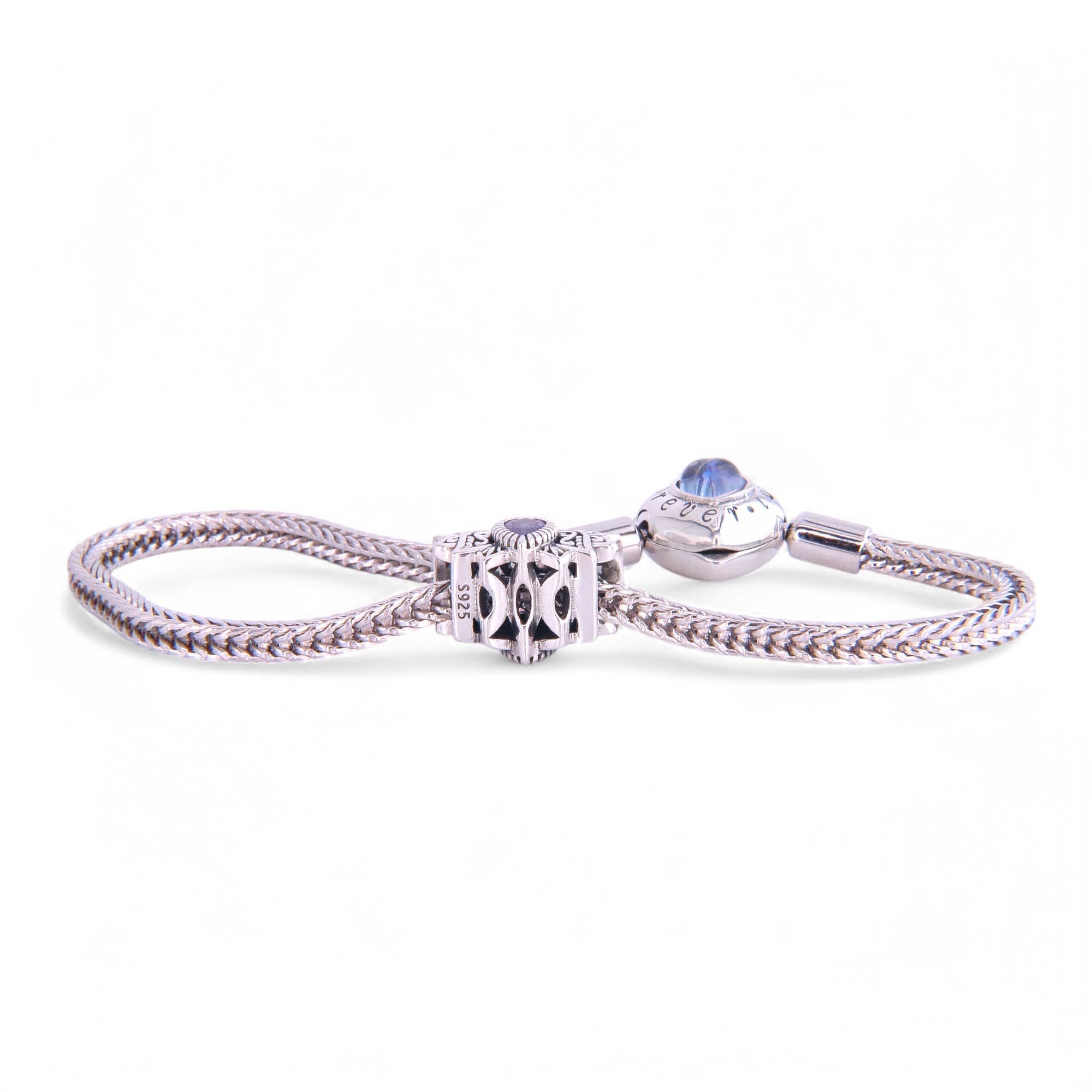 Charms Kwiat lotosu srebro 925 cyrkonie