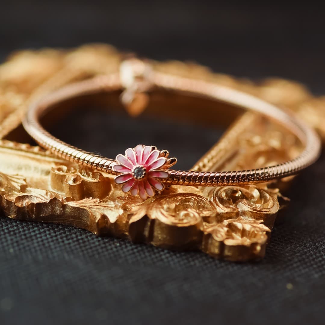 Charms zawieszka Stokrotka złota srebro różowe złoto rose gold