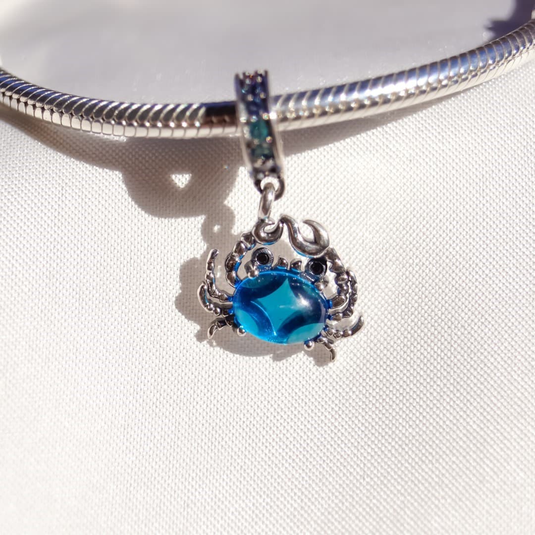 Charms Krabik Morski błękitny Srebro 925