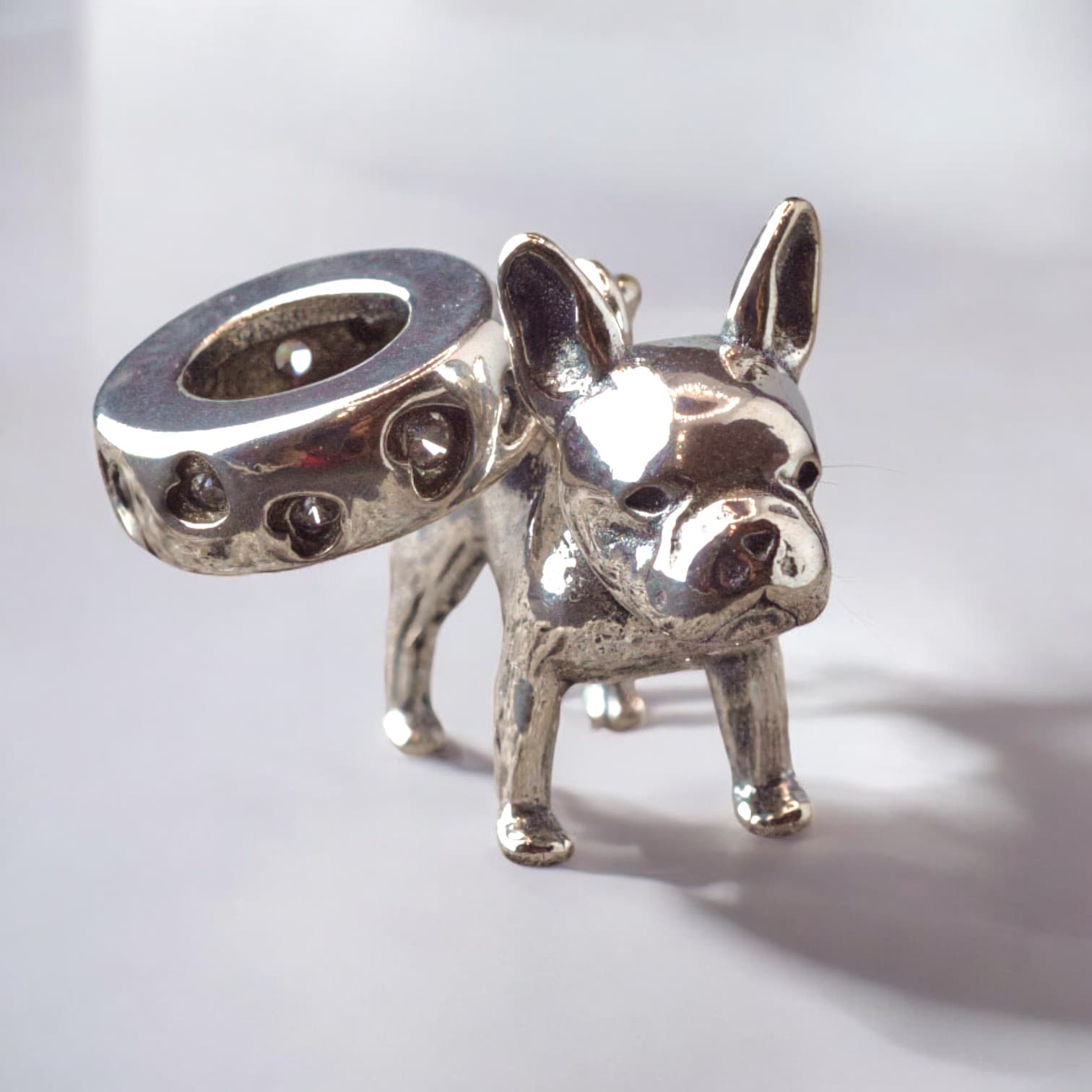 Charms PITBULL srebro 925 pies pupil