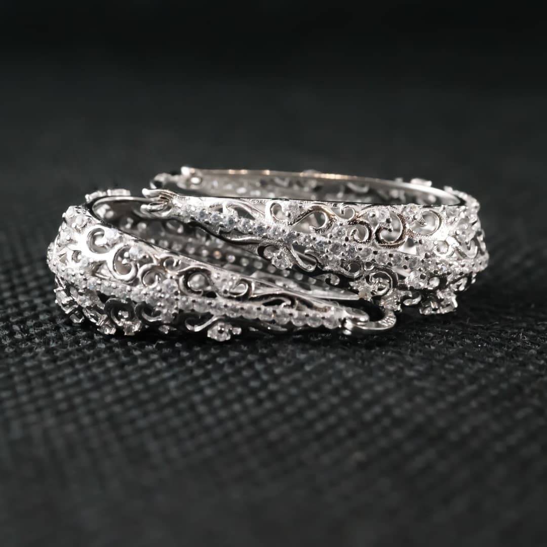 Kolczyki Winogrona Srebro i platyna starodawne vintage arcydzieło