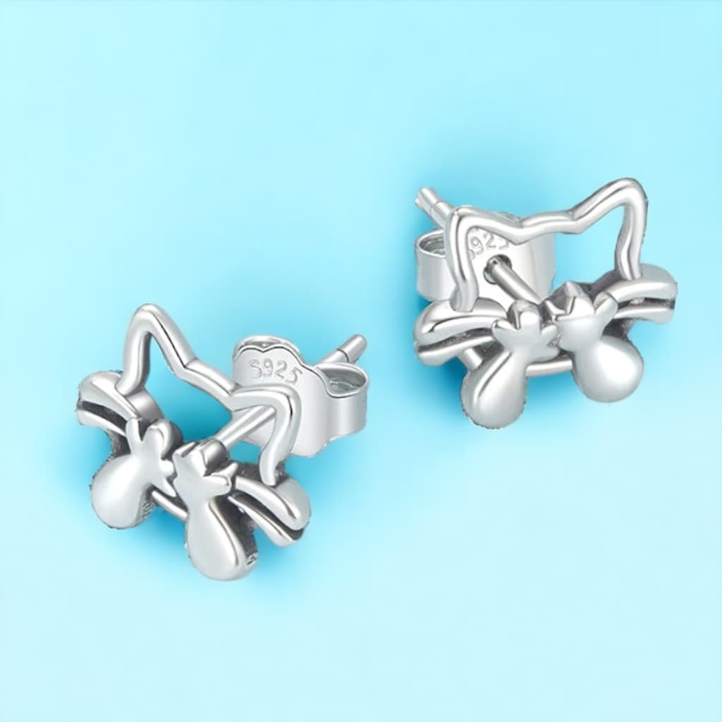 Kolczyki KOTKI koty srebro 925 sztyfty