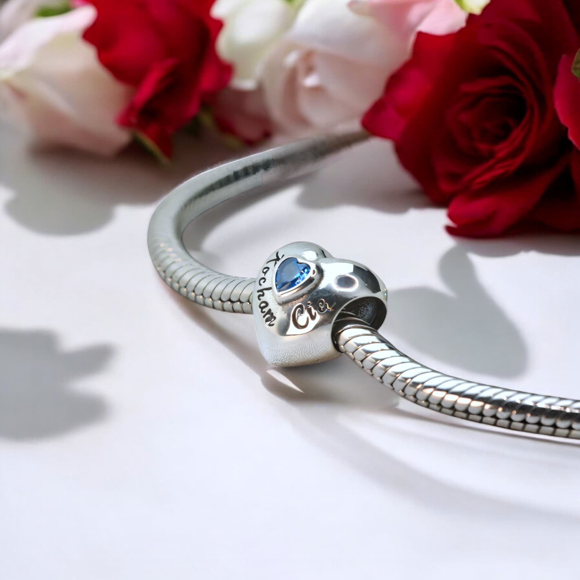 Charms KOCHAM CIĘ serce srebro 925