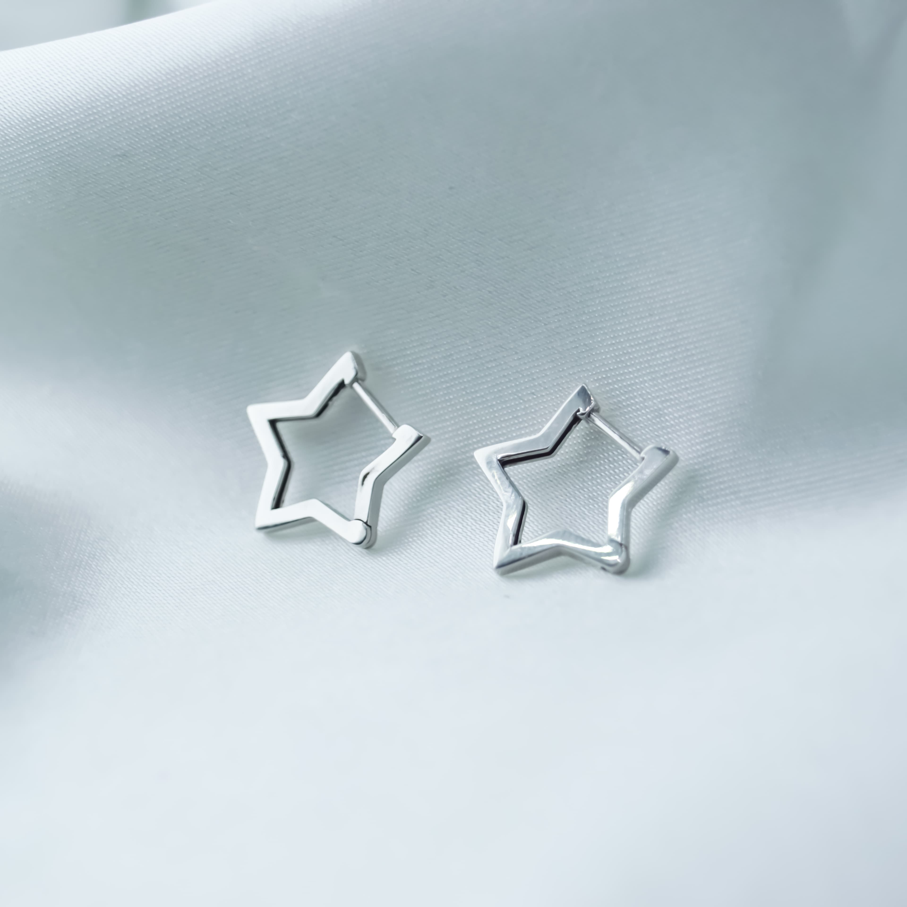 Gwiezdne Kolczyki srebro 925 gwiazdki