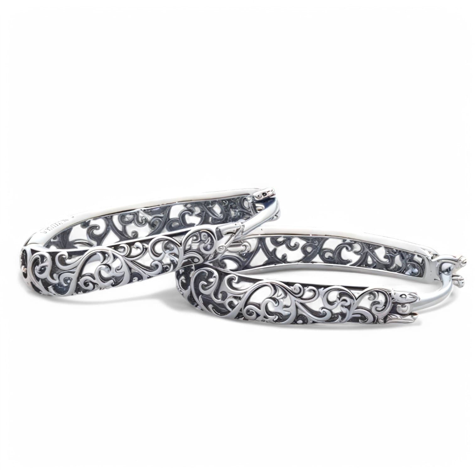 Kolczyki Vintage Winorośl srebro 925 Retro