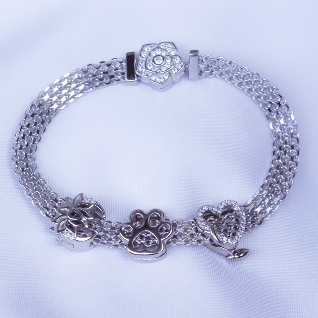 Charms Reflexions Kwiat Lotosu srebro 925 zawieszka do płaskiej bransoletki