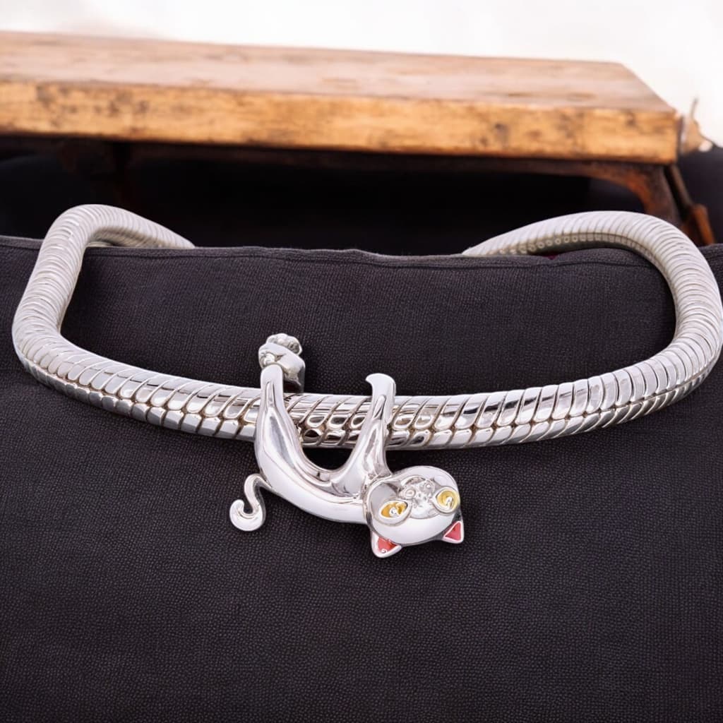 Charms Biały Kot srebro 925