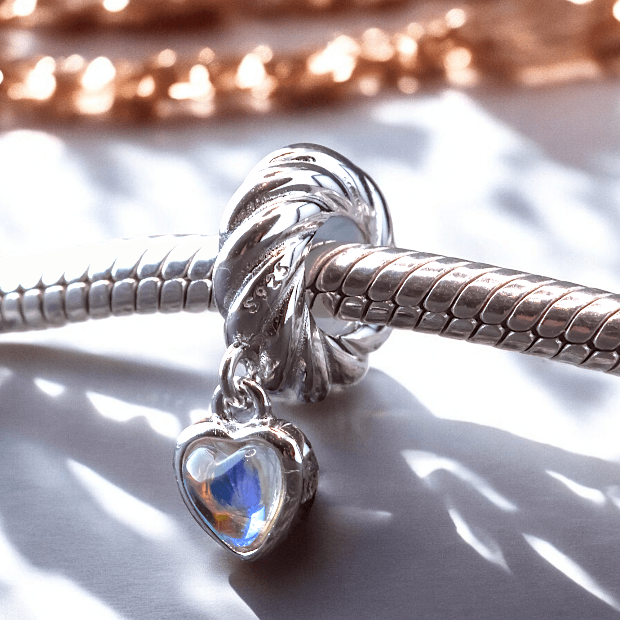 Charms STOPER KAMIEŃ KSIĘŻYCOWY srebro 925 separator