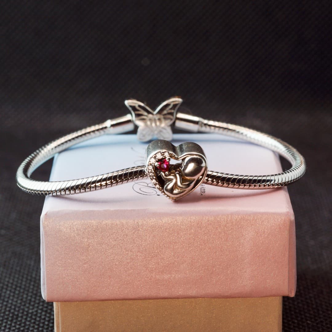 Charms Ciąża Narodziny dziecka Baby shower srebro 925 poród macierzyństwo