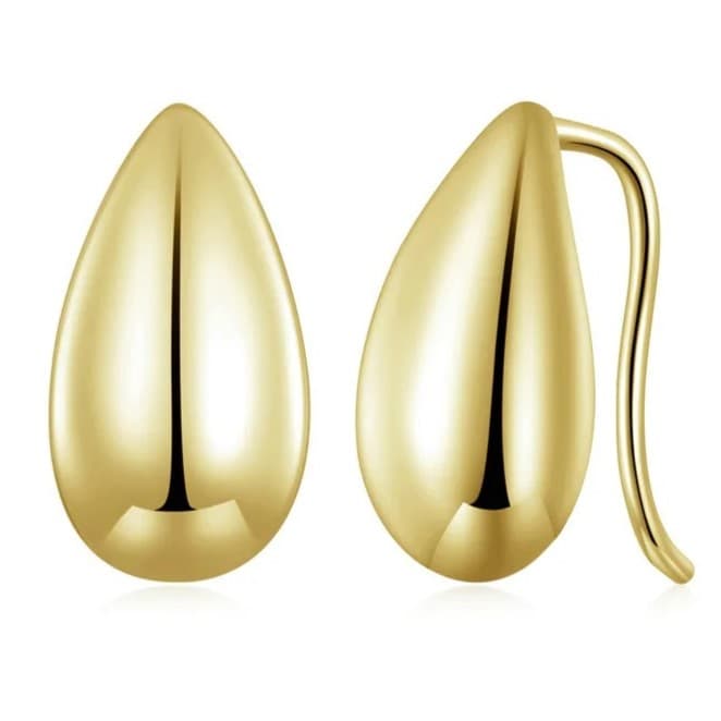 Kolczyki ŁZY KROPLE o wysokim połysku złote srebro 925 złoto kropla