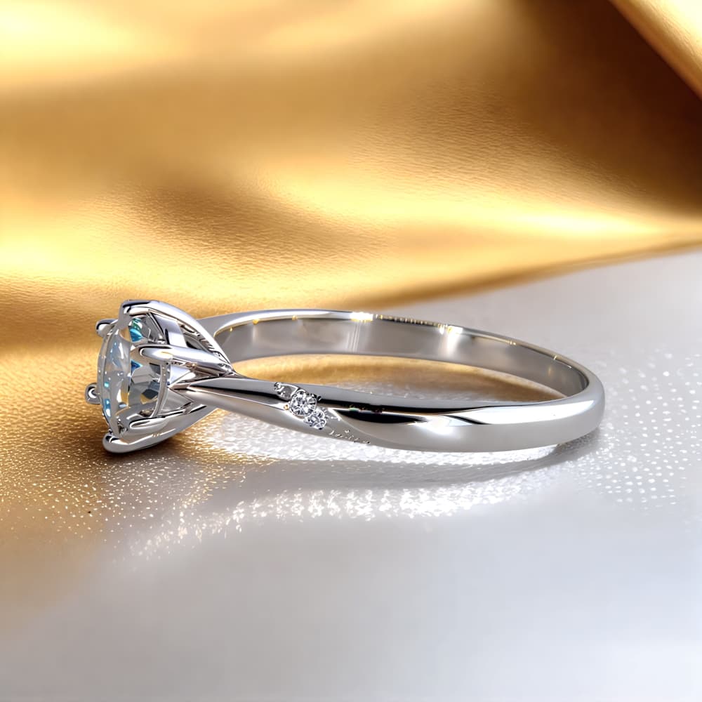 Pierścionek z diamentem moissanit 1 ct srebro 925 moissanite
