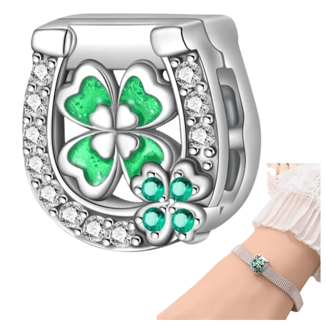 Charms Reflexions Koniczyna i podkowa srebro 925 do płaskiej bransoletki