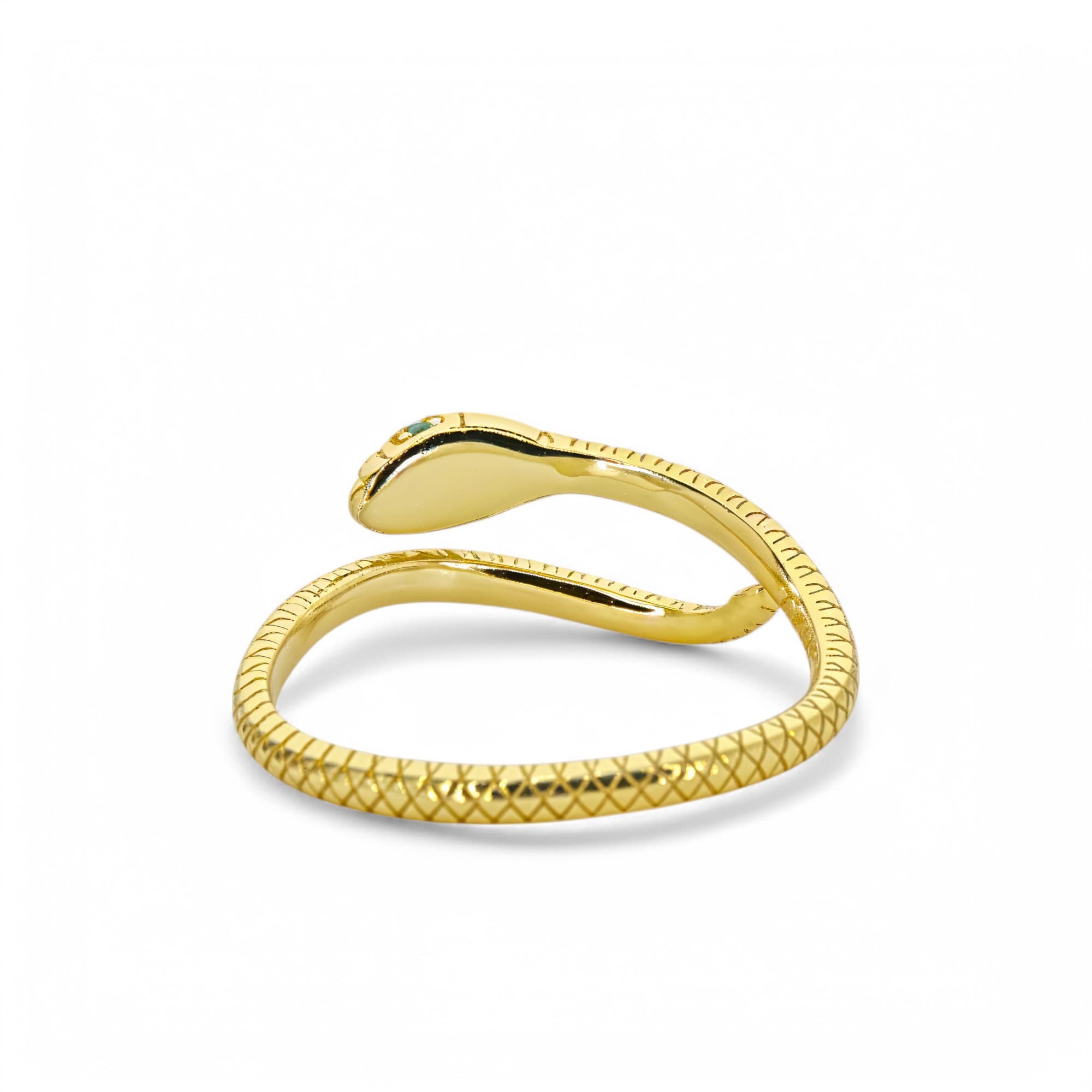 Pierścionek Złoty Wąż srebro 925 złoto regulowany żmija