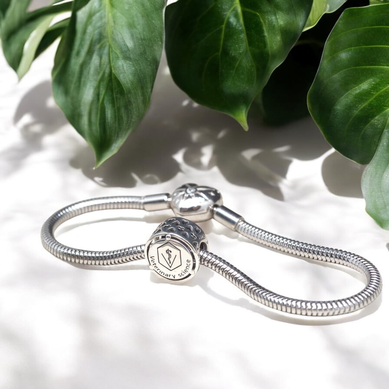 Bransoletka charms  BIAŁE ZŁOTO do Pandora srebro i złoto