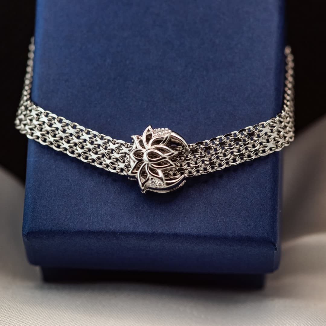 Charms Reflexions Kwiat Lotosu srebro 925 zawieszka do płaskiej bransoletki