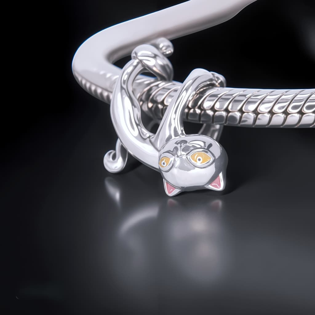 Charms Biały Kot srebro 925