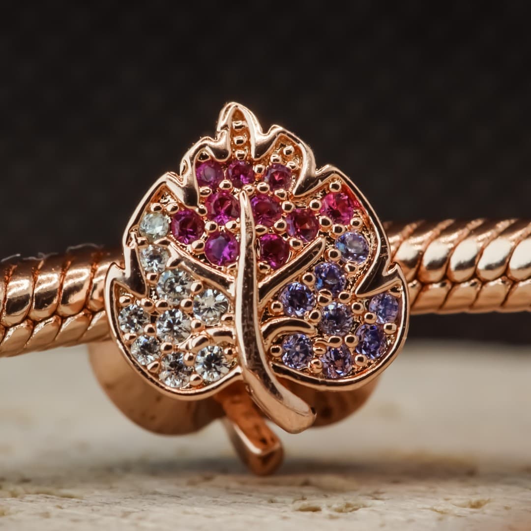 Bransoletka do charms modułowa typu Pandora w kolorze różowego złota