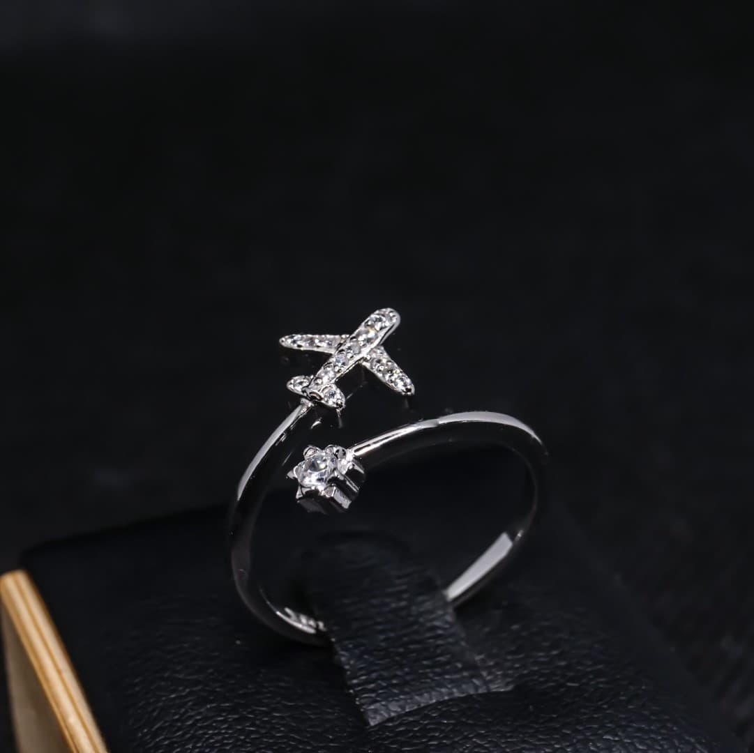 Pierścionek Samolot srebro 925 Podróże