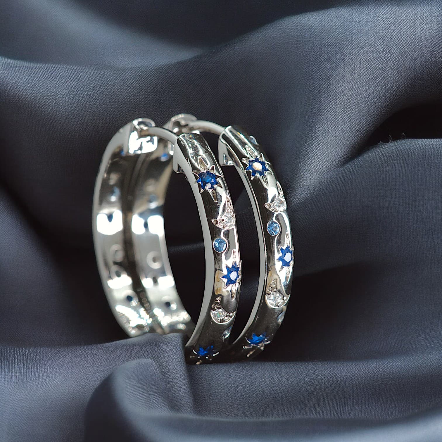 Kolczyki ROZGWIEŻDŻONE NIEBO srebrne kolczyki