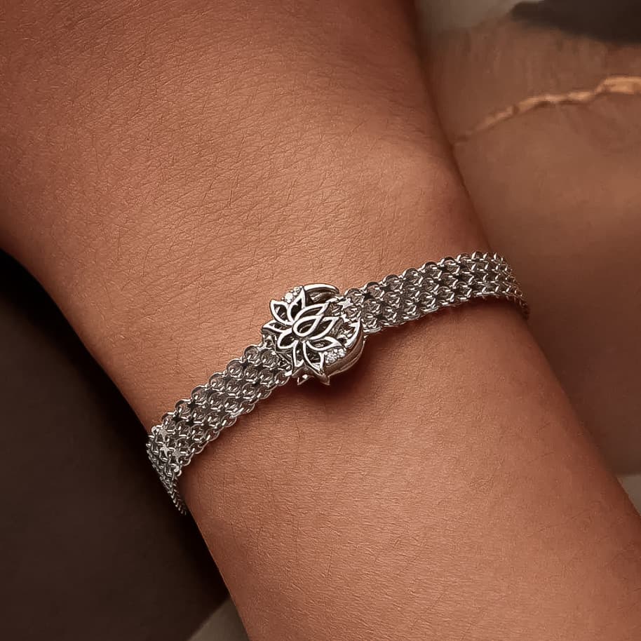 Charms Reflexions Kwiat Lotosu srebro 925 zawieszka do płaskiej bransoletki