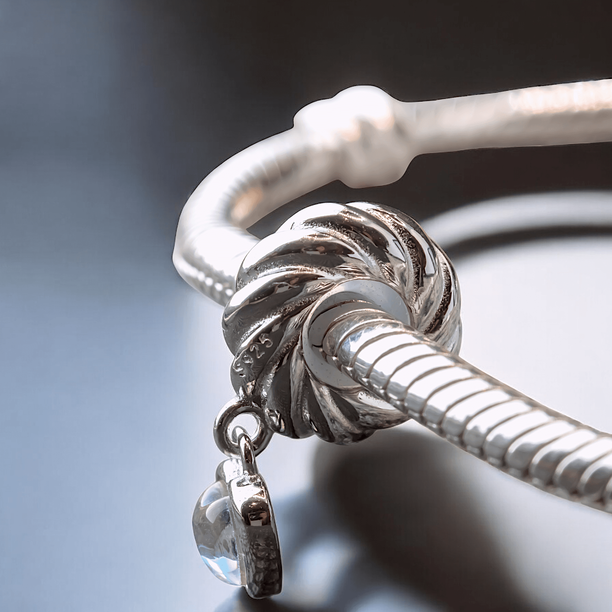 Charms STOPER KAMIEŃ KSIĘŻYCOWY srebro 925 separator