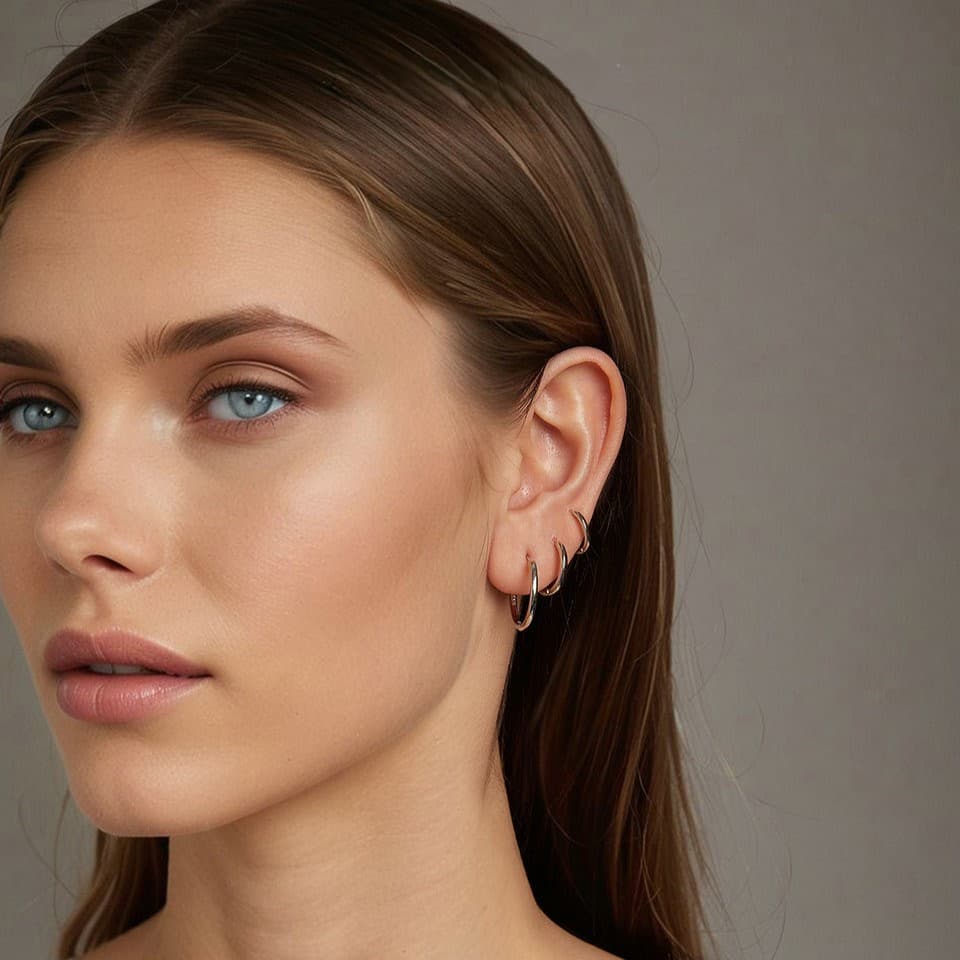 Kolczyki Okrągłe Koła Srebrne Srebro 925 platyna