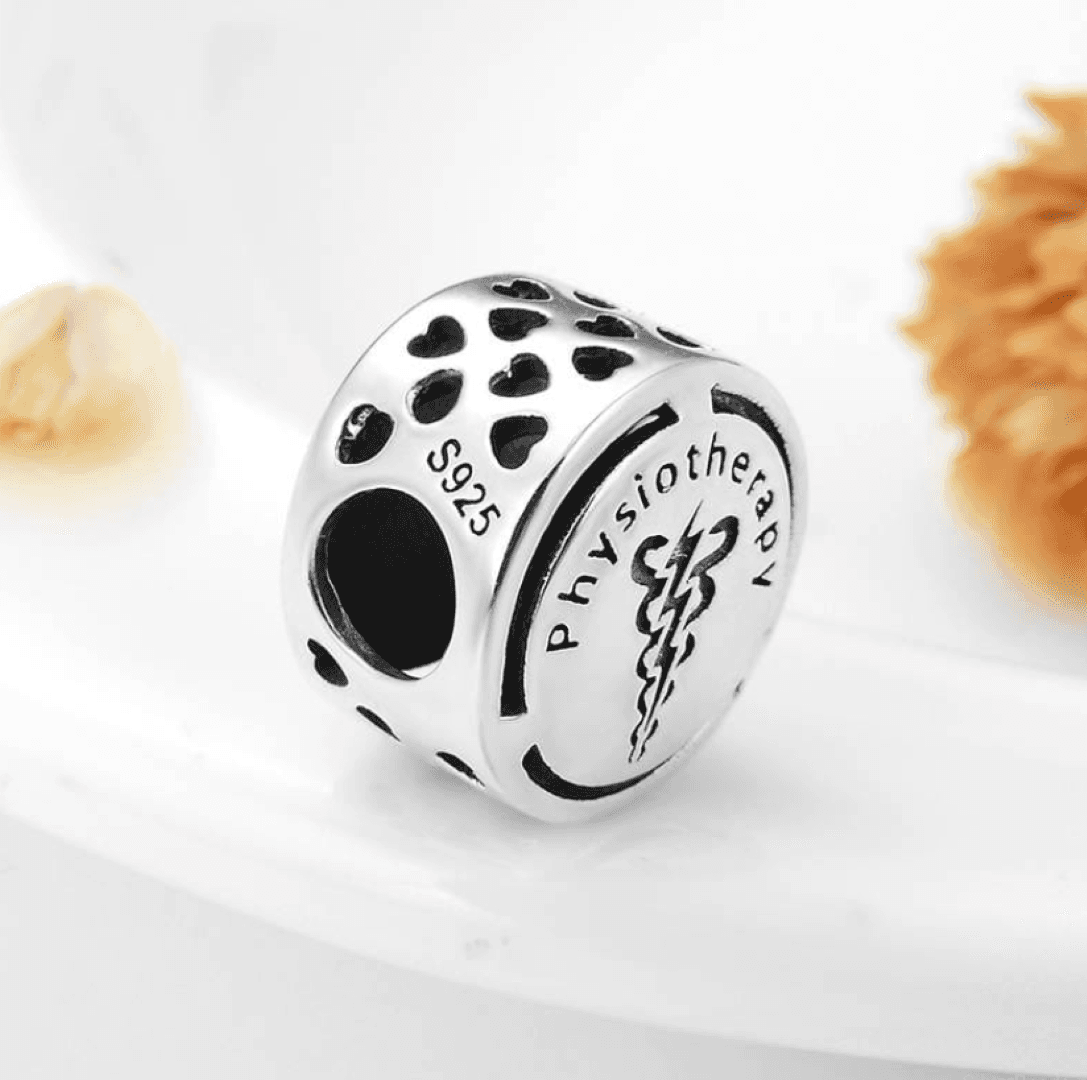 Charms Fizjoterapeuta srebro 925 Fizjoterapeutka fizjoterapia zawieszka