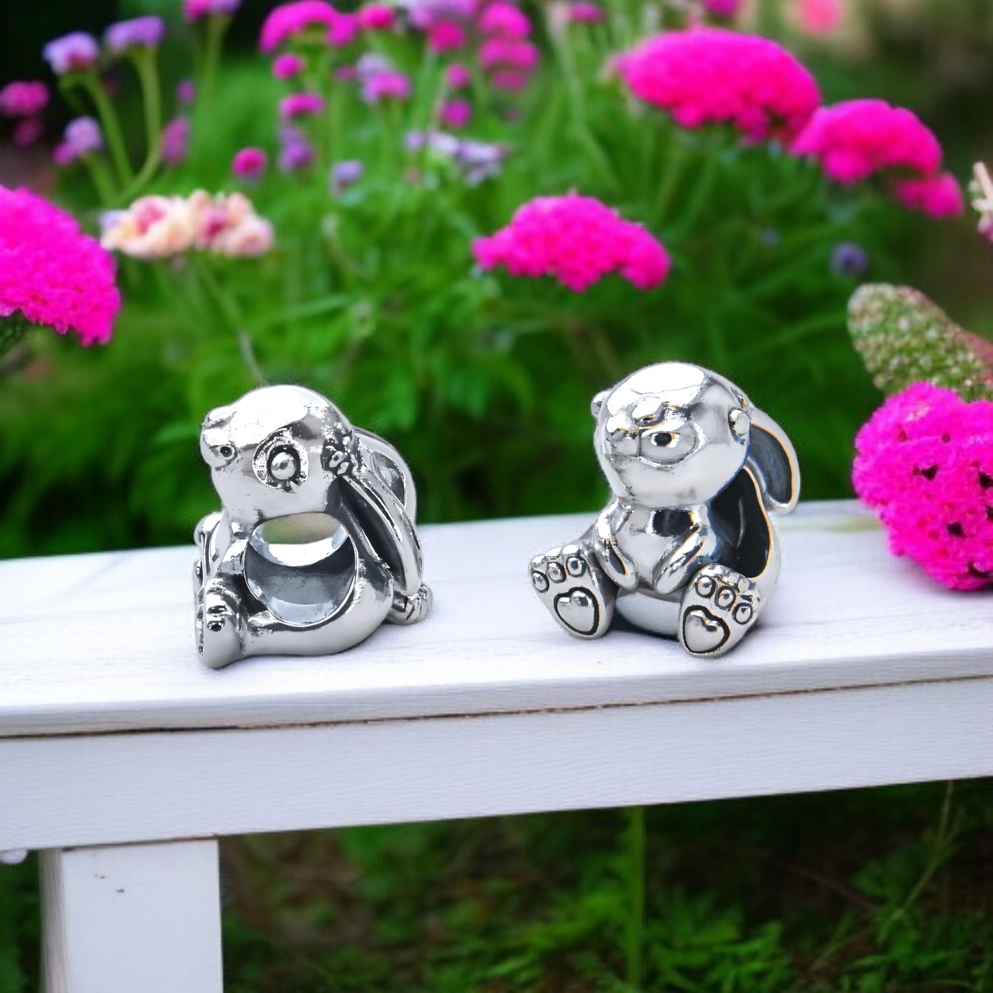 Srebrny charms Króliczek 925 zawieszka do bransoletek modułowych Pandora