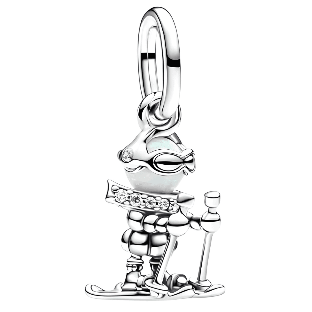 Charms zawieszka NARCIARZ ski narty stok zima srebro 925