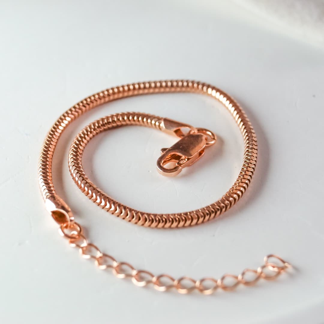 Bransoletka do charms Pandora srebro 925 RÓŻOWE ZŁOTO 18 KARTÓW regulowana