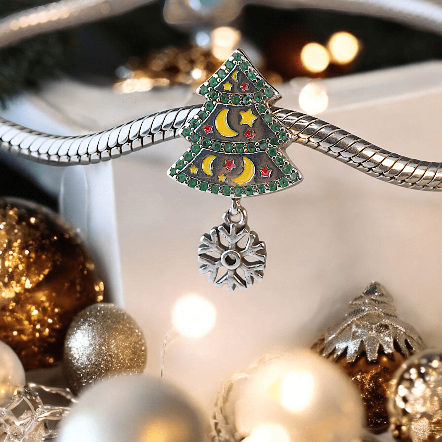 Charms Świąteczny CHOINKA zawieszka