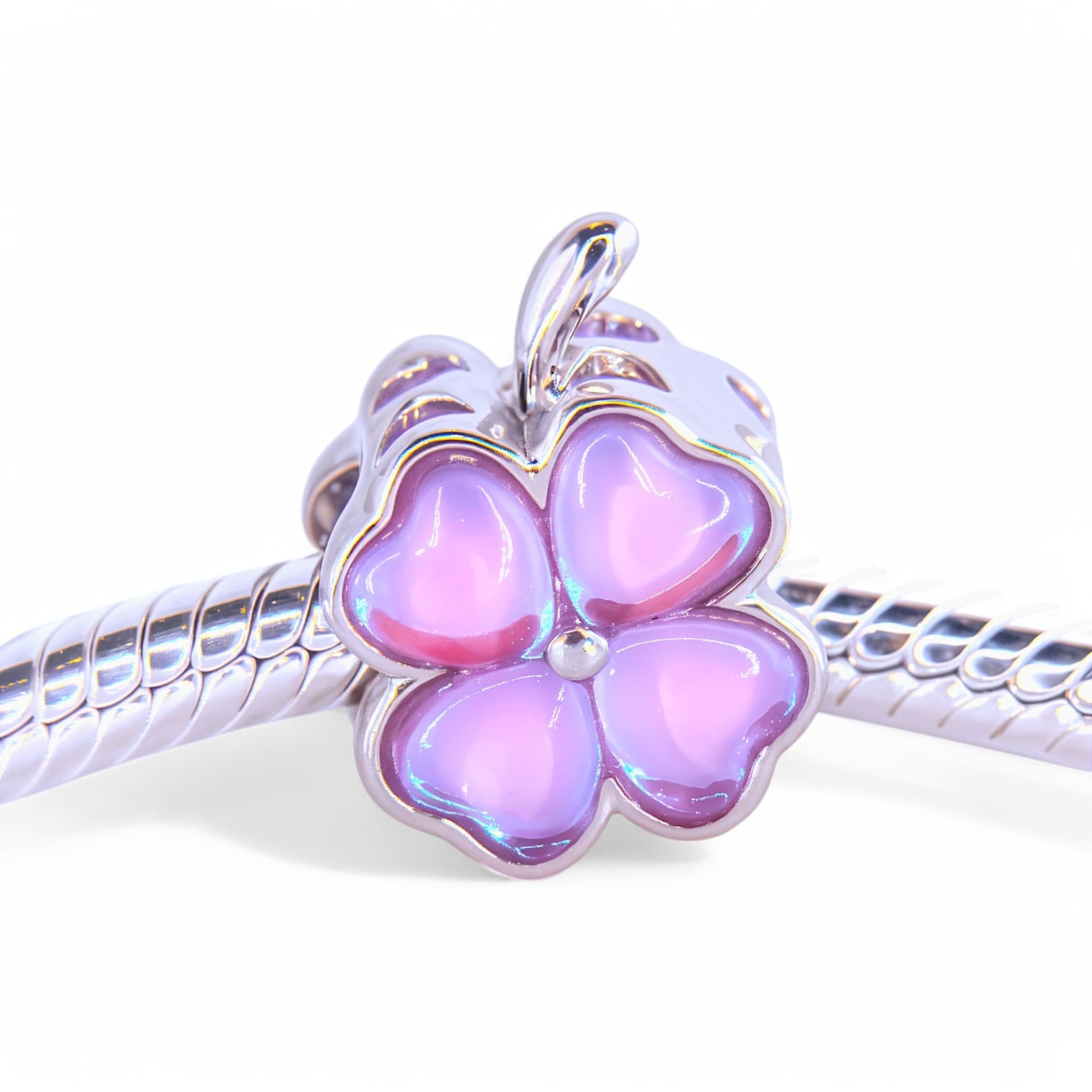 Charms do Pandora zawieszka FIOLETOWA KONICZYNA srebro 925