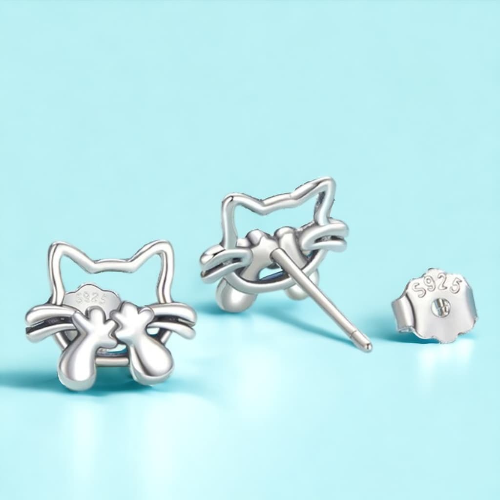 Kolczyki KOTKI koty srebro 925 sztyfty