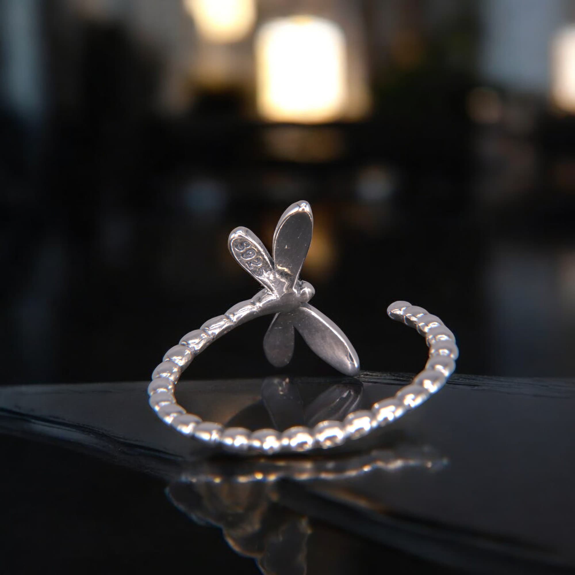 Pierścionek WAŻKA Srebro 925 regulowany natura