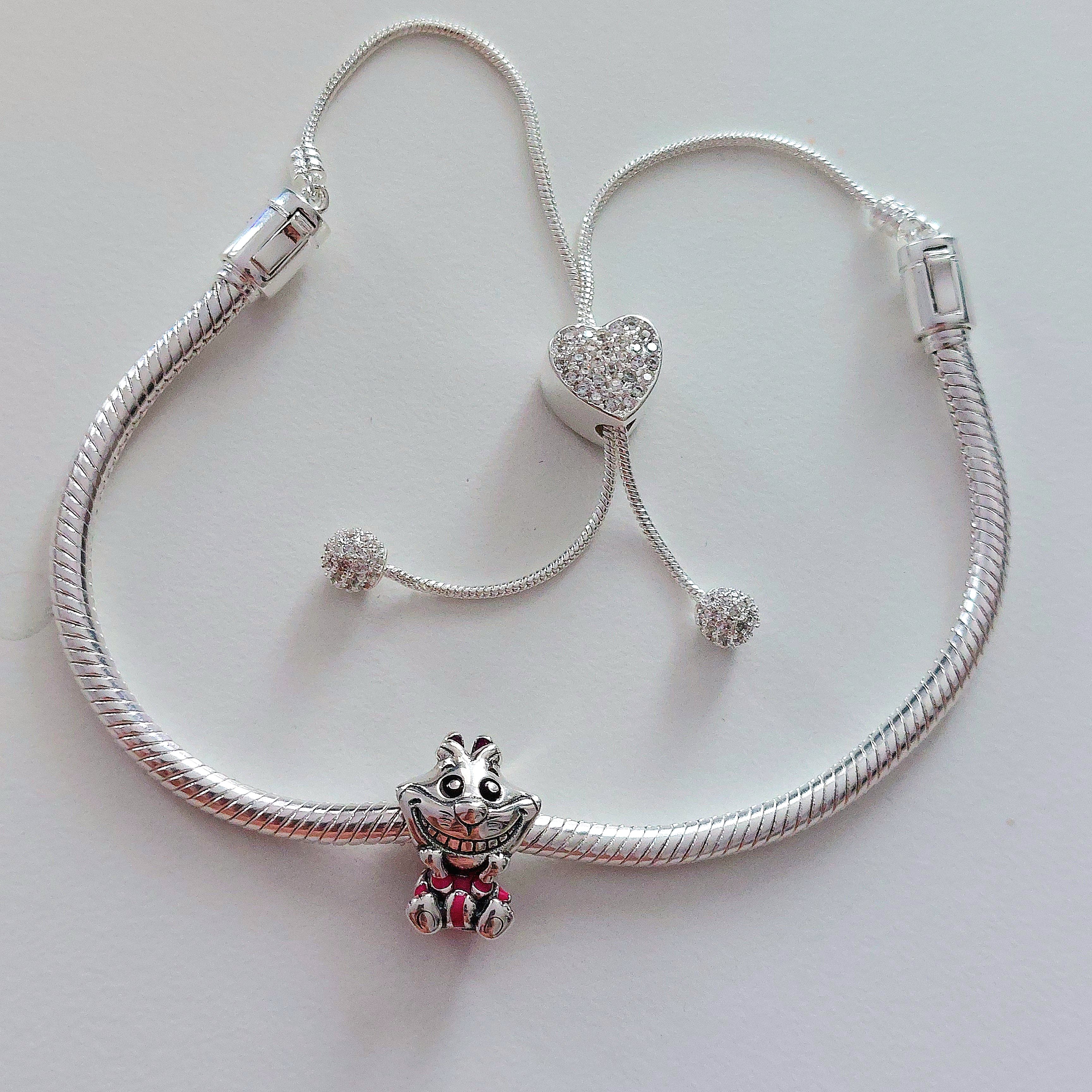 Charms Magiczny Kot z Alicji w krainie czarów srebro 925