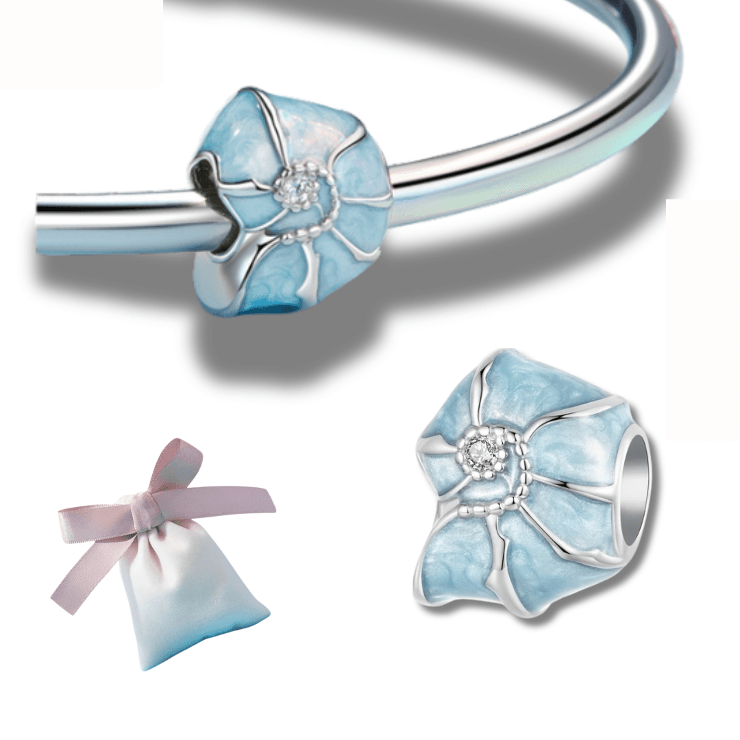 Błękitna muszla ocean  charms do Pandora srebro 925