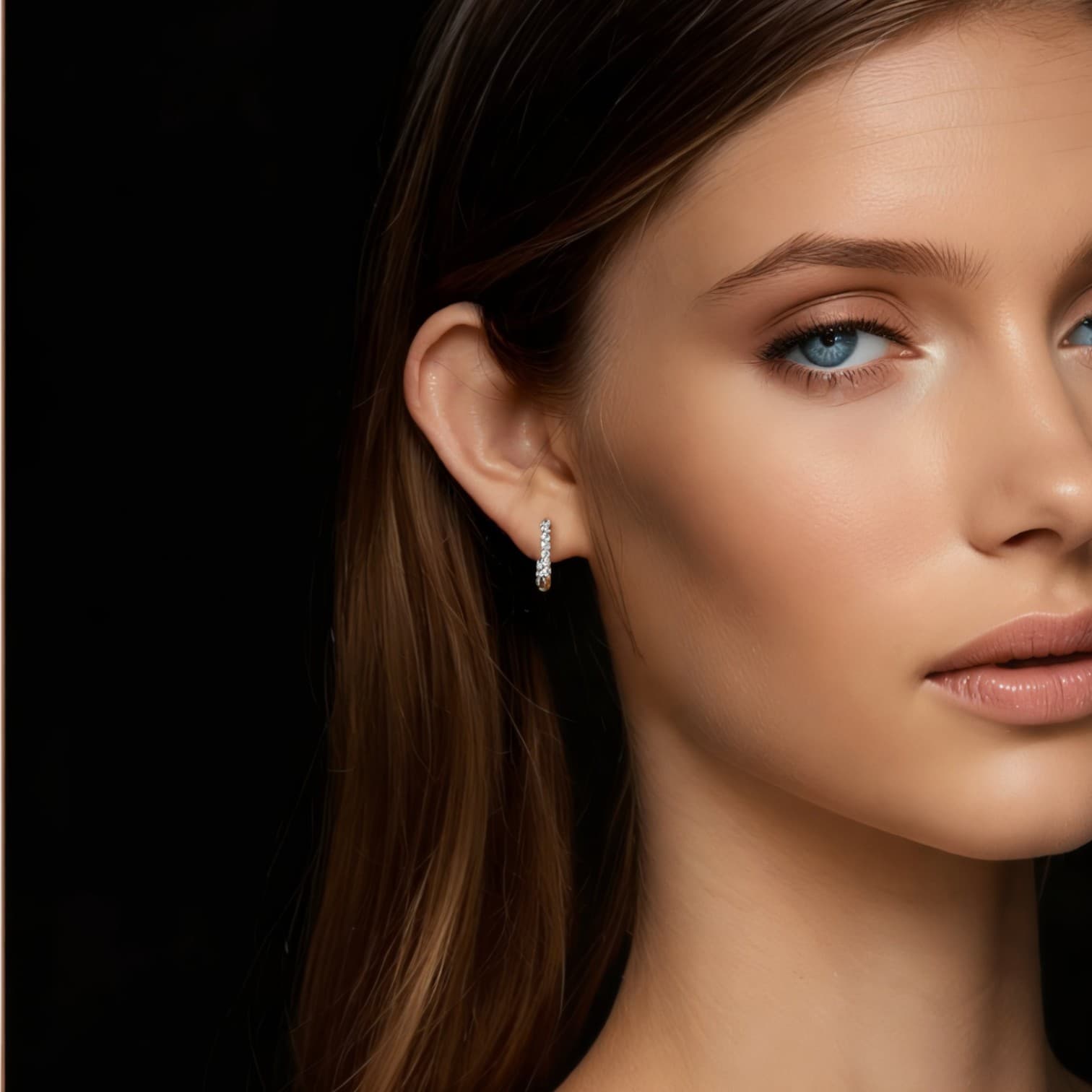 Kolczyki moissanit KOŁA srebro 925 białe złoto