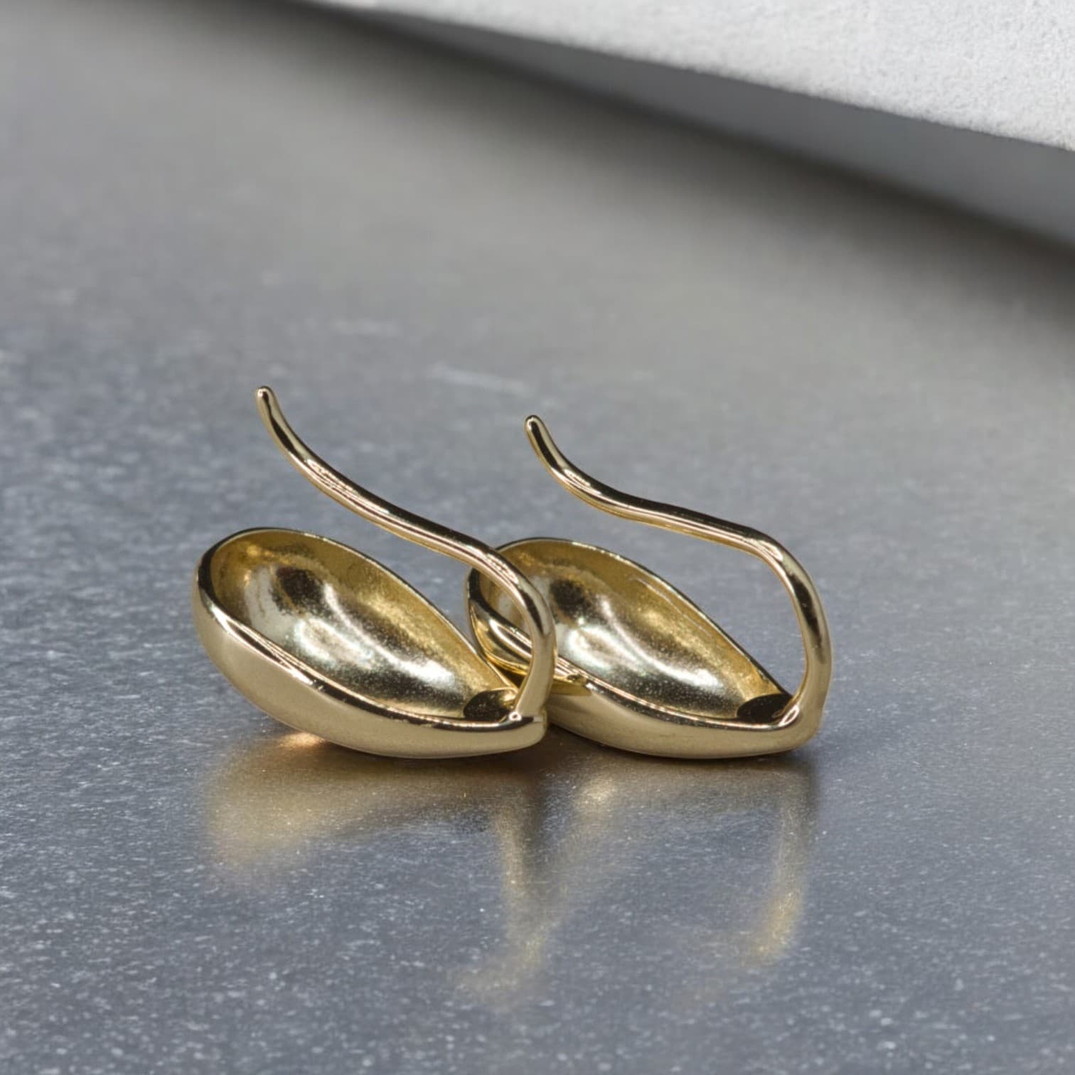 Kolczyki ŁZY KROPLE o wysokim połysku złote srebro 925 złoto kropla