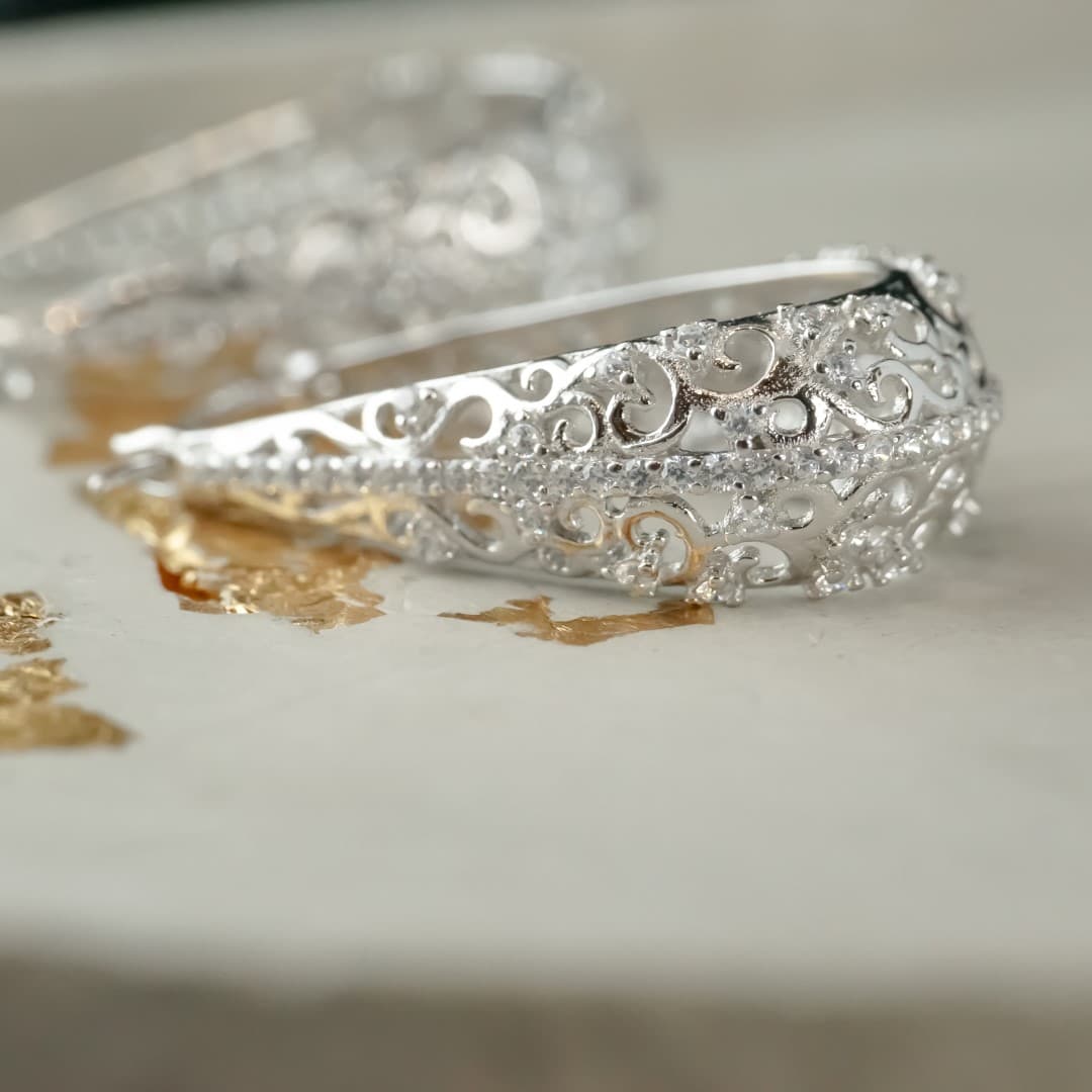 Kolczyki Winogrona Srebro i platyna starodawne vintage arcydzieło