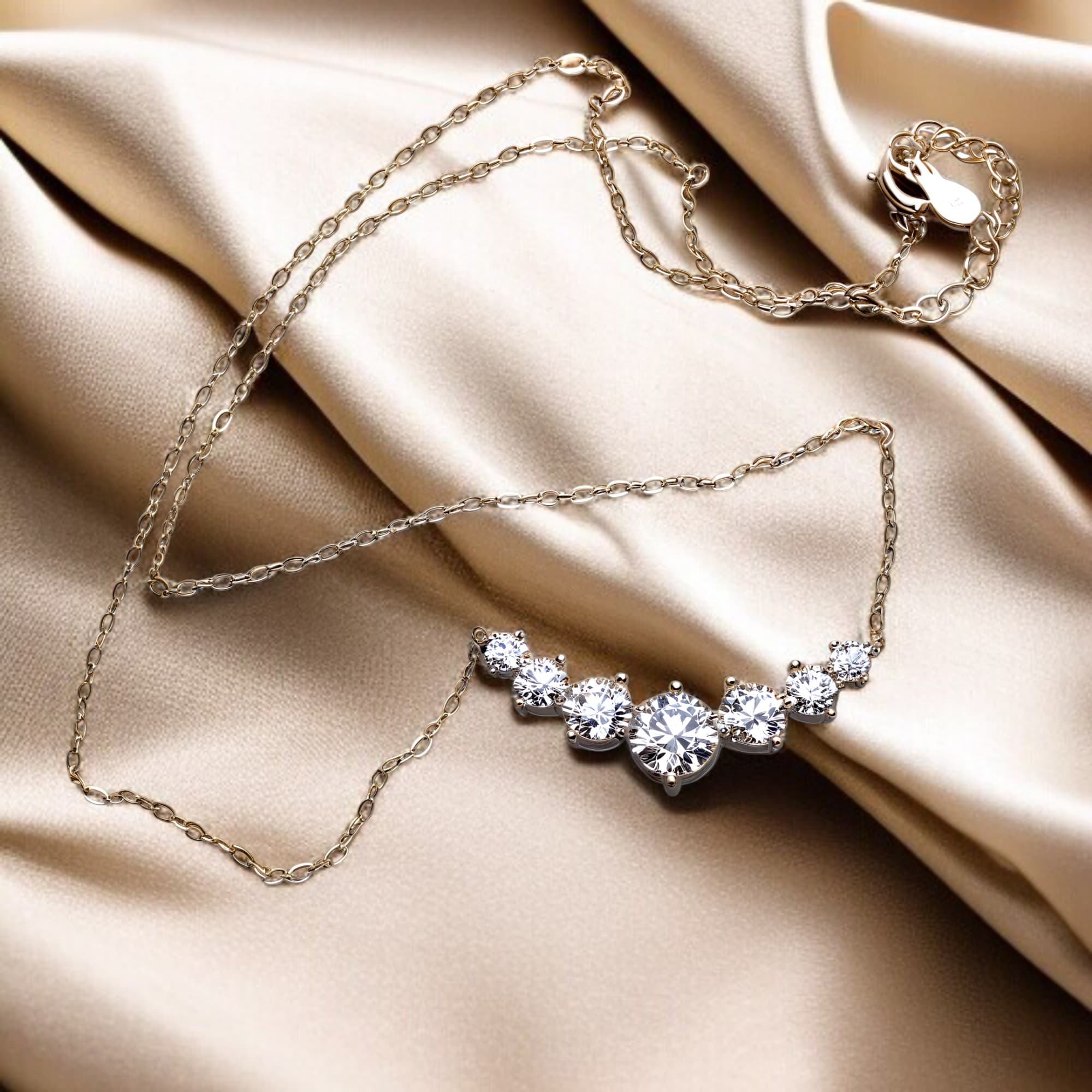 Naszyjnik Diamenty Moissanit 2.8 ct Certyfikaty Laboratoryjne błyszczący brylant