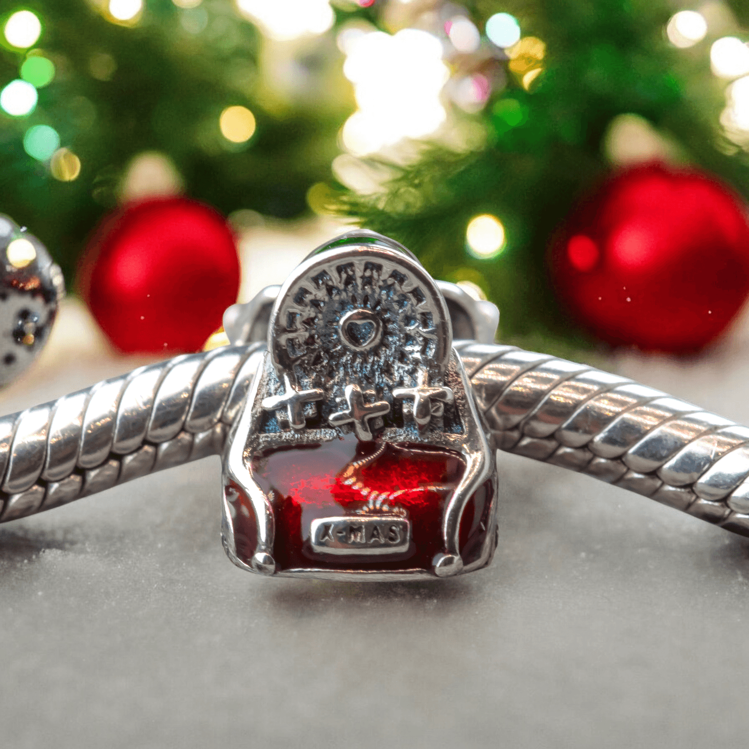 Charms Świąteczny Samochód X max srebro  zawieszka Boże Narodzenie