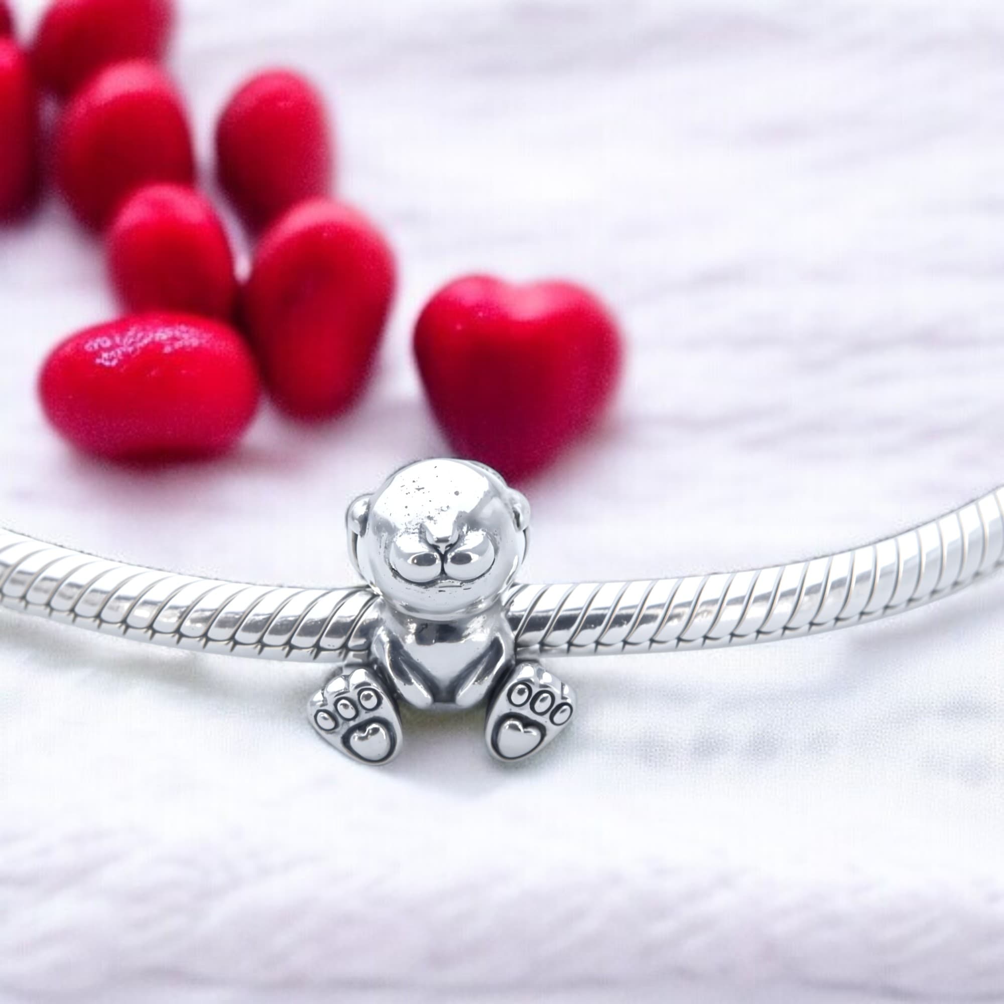 Srebrny charms Króliczek 925 zawieszka do bransoletek modułowych Pandora