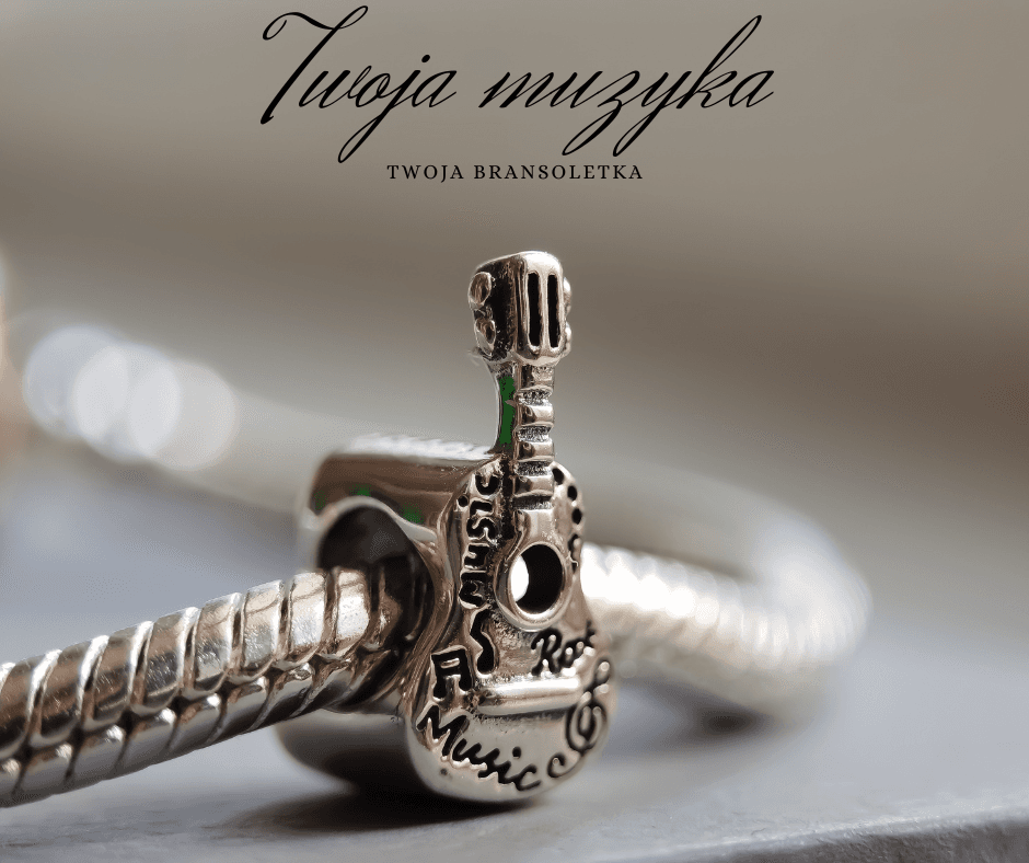 Charms zawieszka Gitara srebro 925