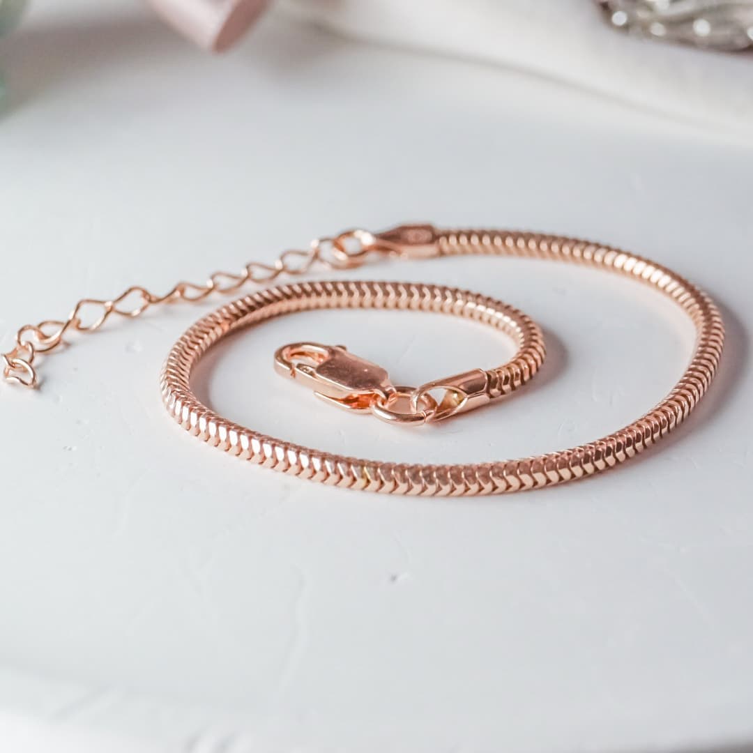 Bransoletka do charms Pandora srebro 925 RÓŻOWE ZŁOTO 18 KARTÓW regulowana