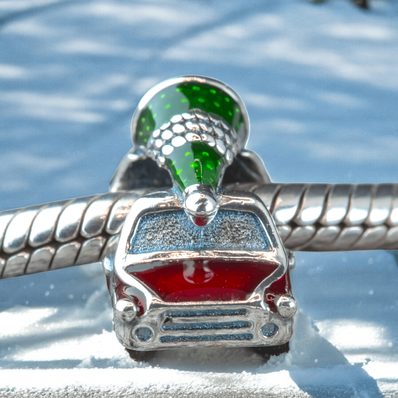 Charms Świąteczny Samochód X max srebro  zawieszka Boże Narodzenie