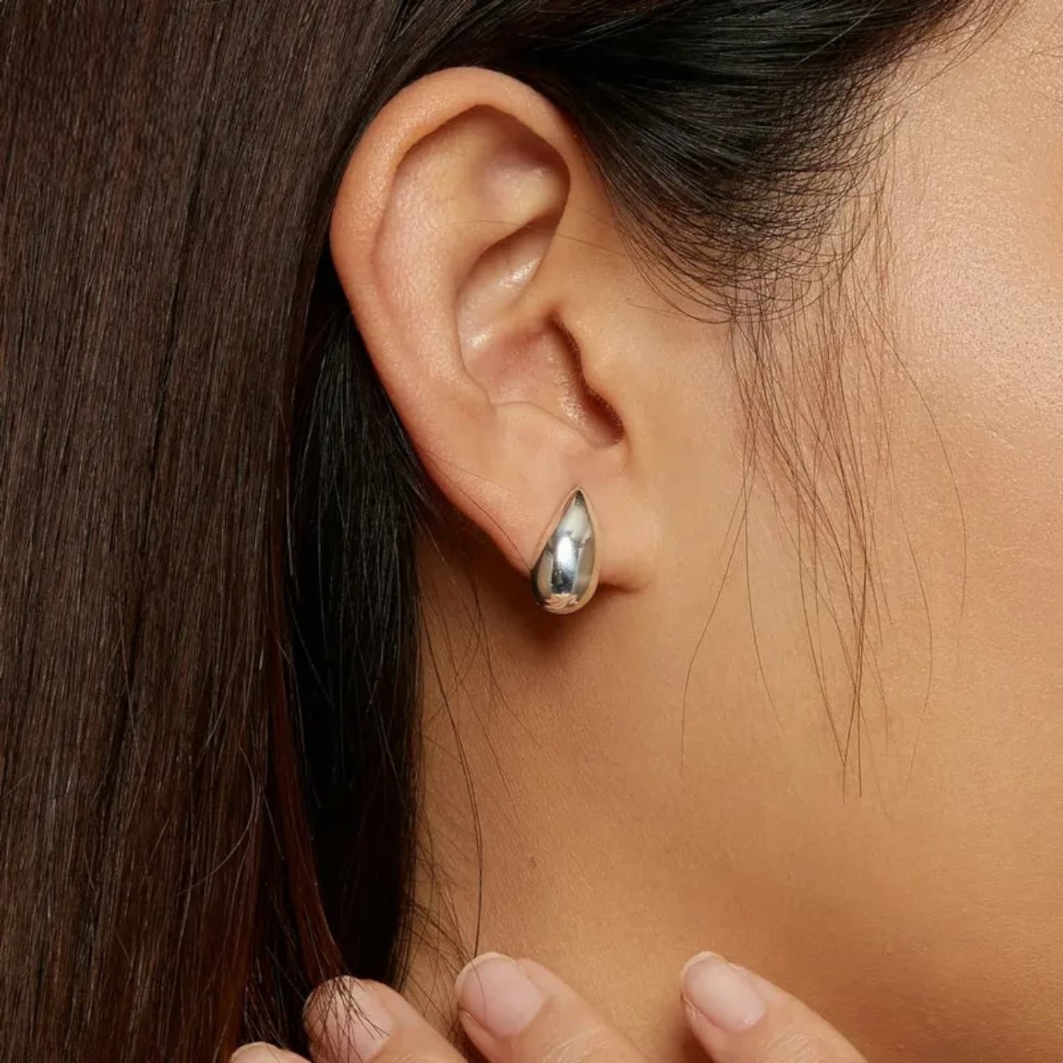 Kolczyki KROPLE o wysokim połysku srebro 925 łzy kropla