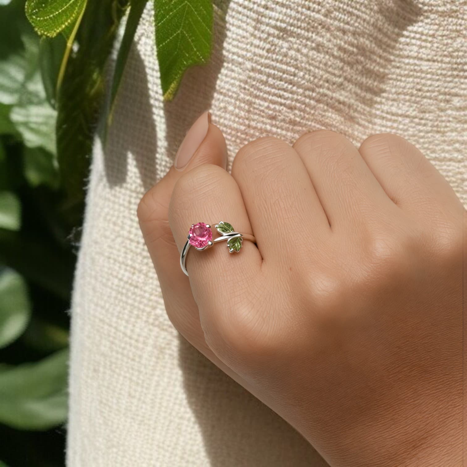 Pierścionek Róża zmieniająca kolor