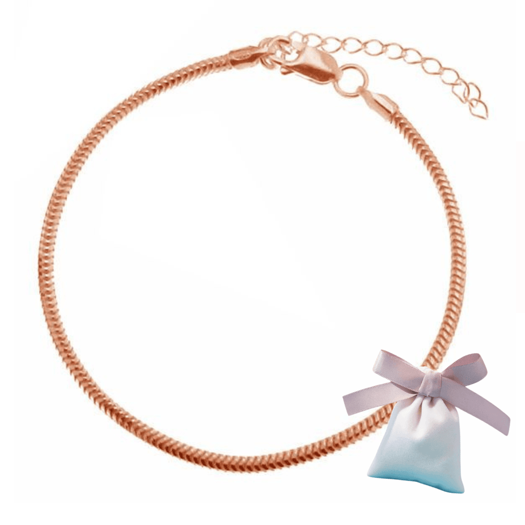 Bransoletka do charms Pandora srebro 925 RÓŻOWE ZŁOTO 18 KARTÓW regulowana